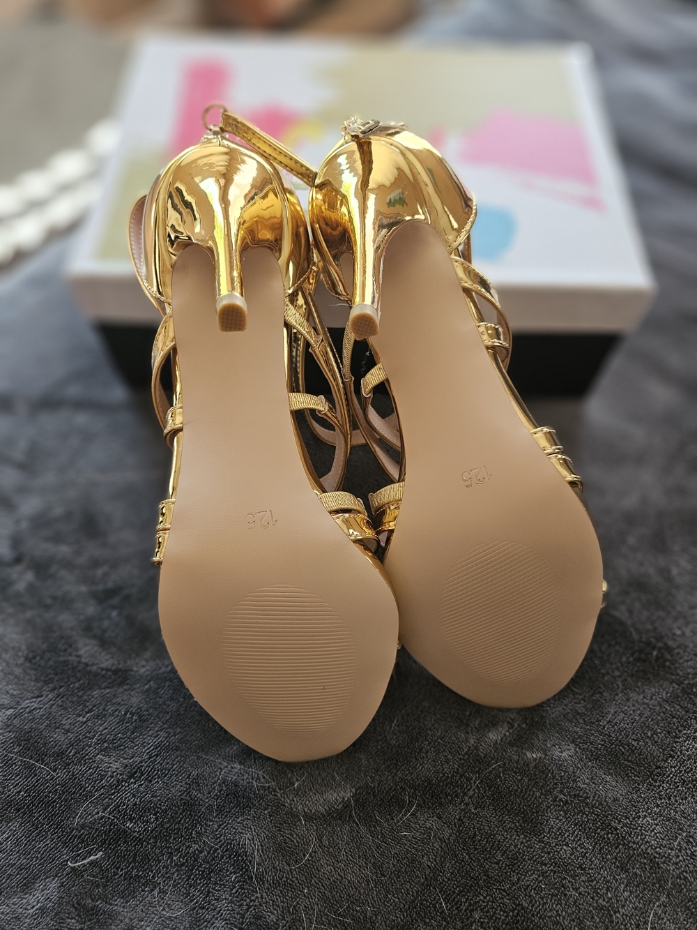 Extra Wide Custom Made Latin Inspired Stiletto Sandals - Picture 5 of 5